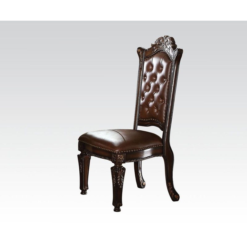 Acme Vendome Dining Side Chair with Leather-Like Uphostery (Set of 2) 62004
