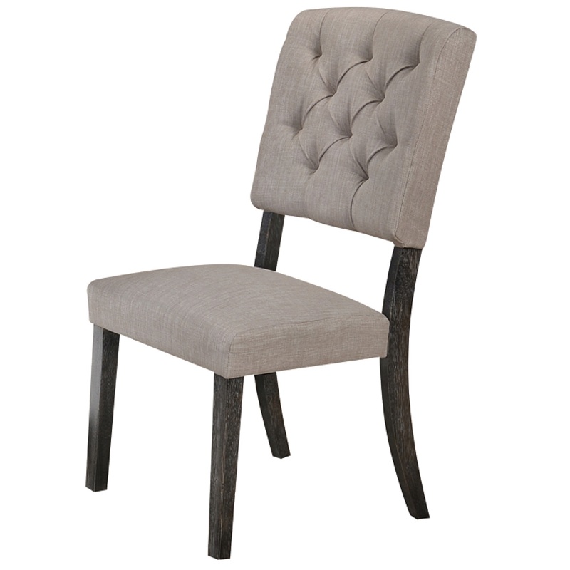 Bernard Fabric & Weathered Gray Oak Side Chair