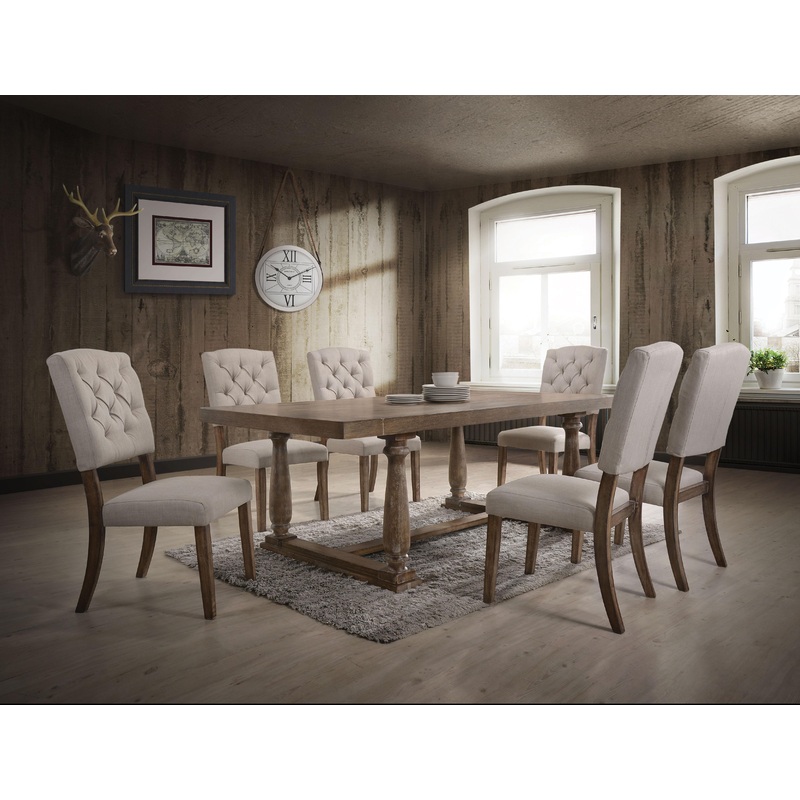 Bernard Weathered Oak Dining Table
