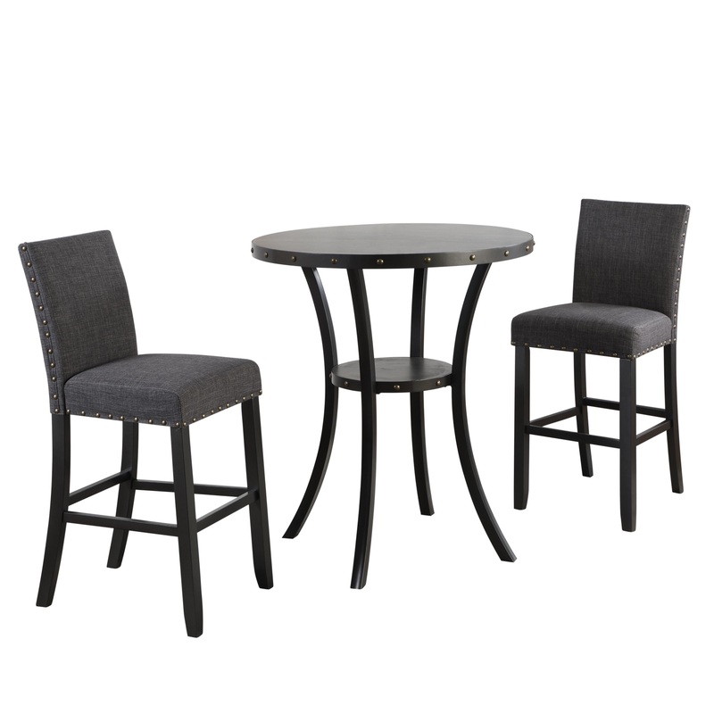 CRISPIN 36″ ROUND BAR TABLE-SMOKE