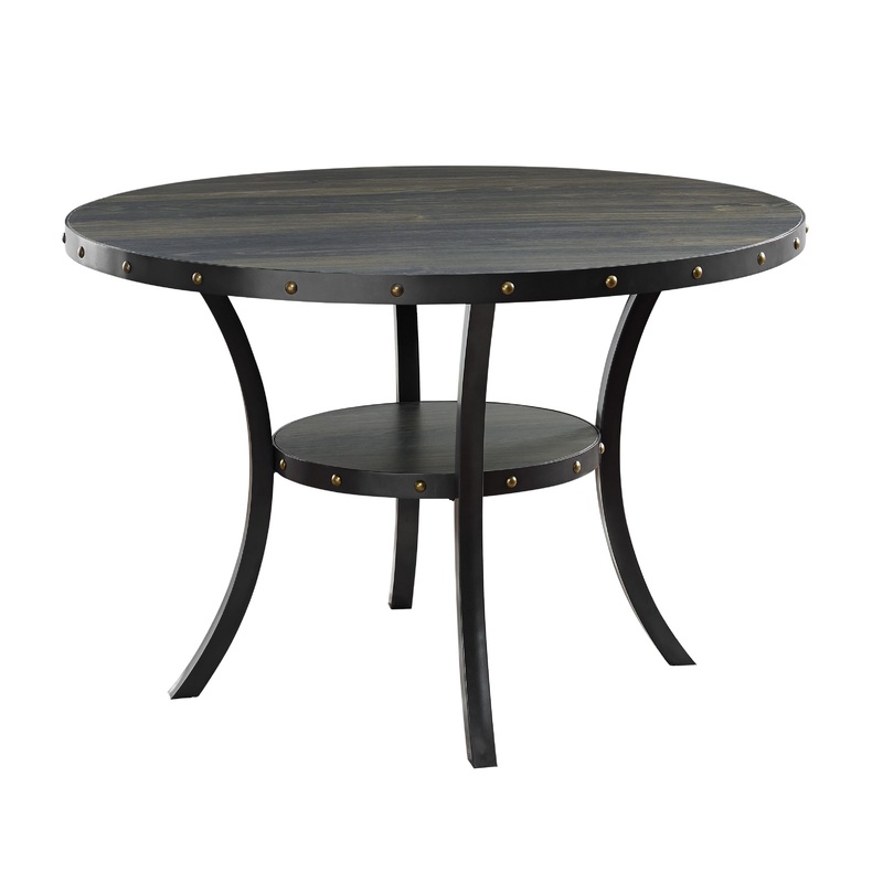 CRISPIN 48″ ROUND DINING TABLE-SMOKE