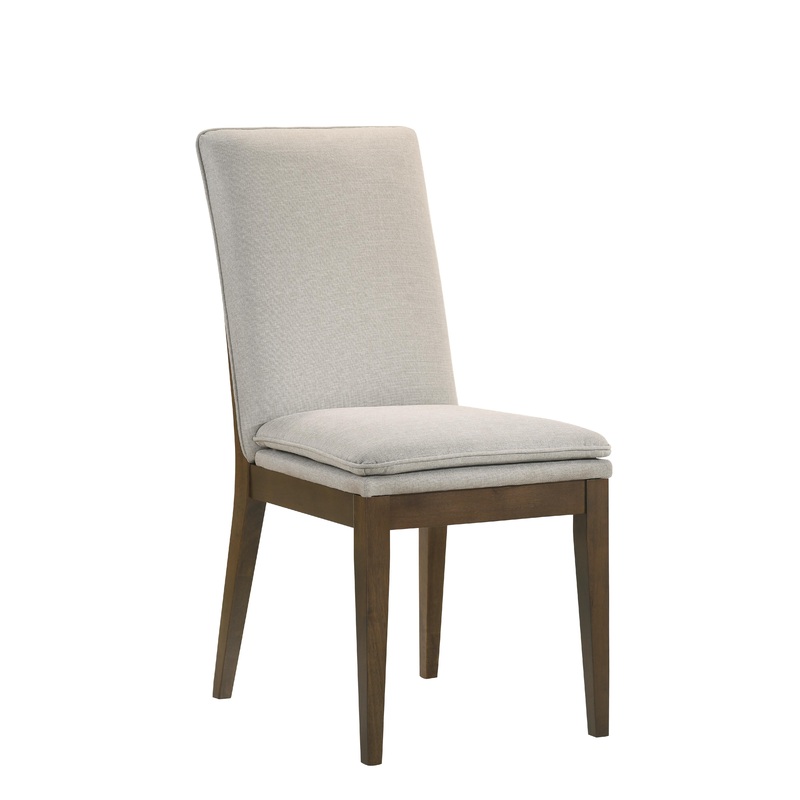 MAGGIE DINING CHAIR W/NATURAL CUSHION-WALNUT