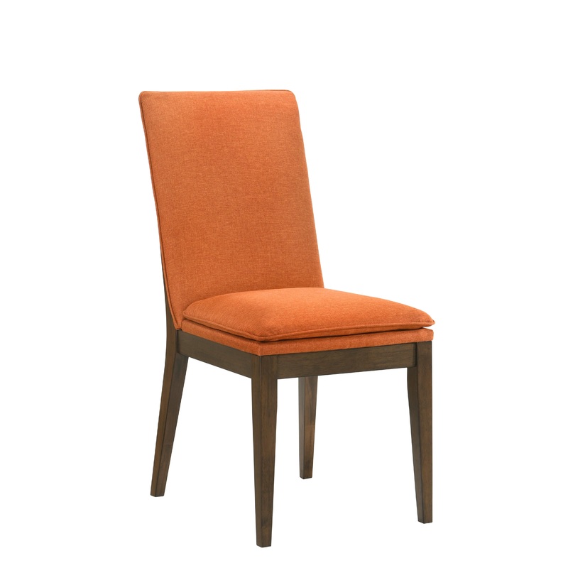 MAGGIE DINING CHAIR W/TERRA COTTA CUSHION-WALNUT
