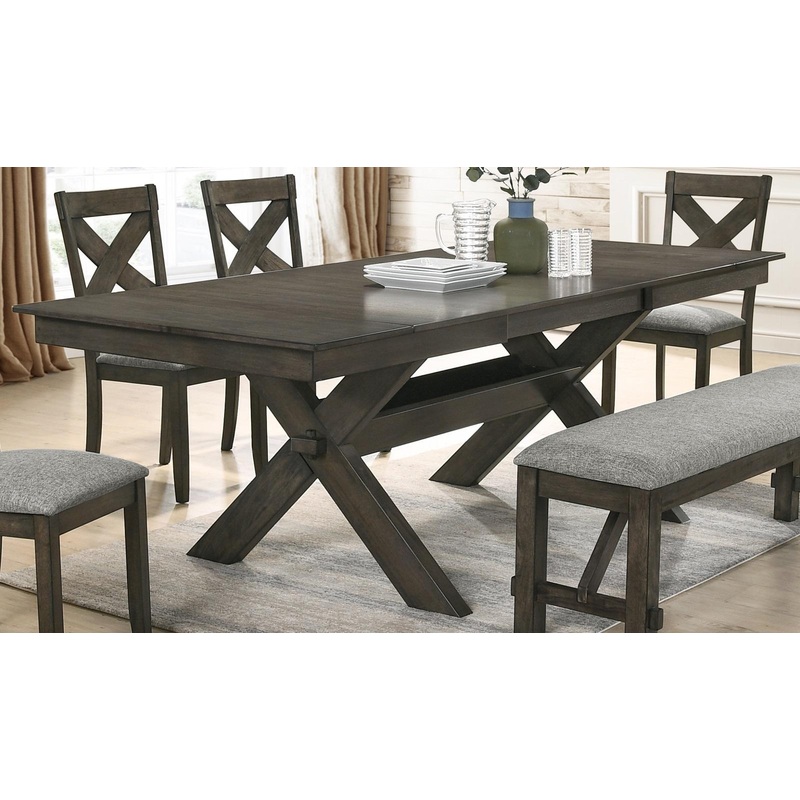 New Classic Furniture Gulliver Dining Table in Rustic Brown