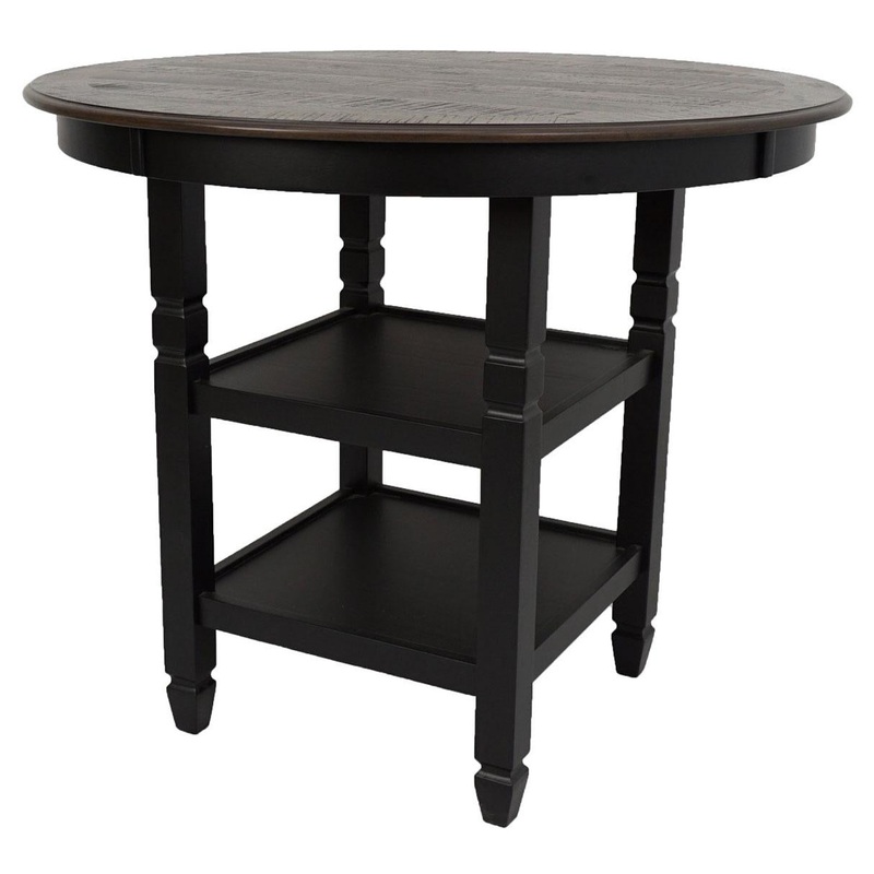 New Classic Furniture Prairie Point Round Counter Height Table in Black
