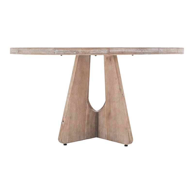 White Teak – Cross Table Base – Ivory White