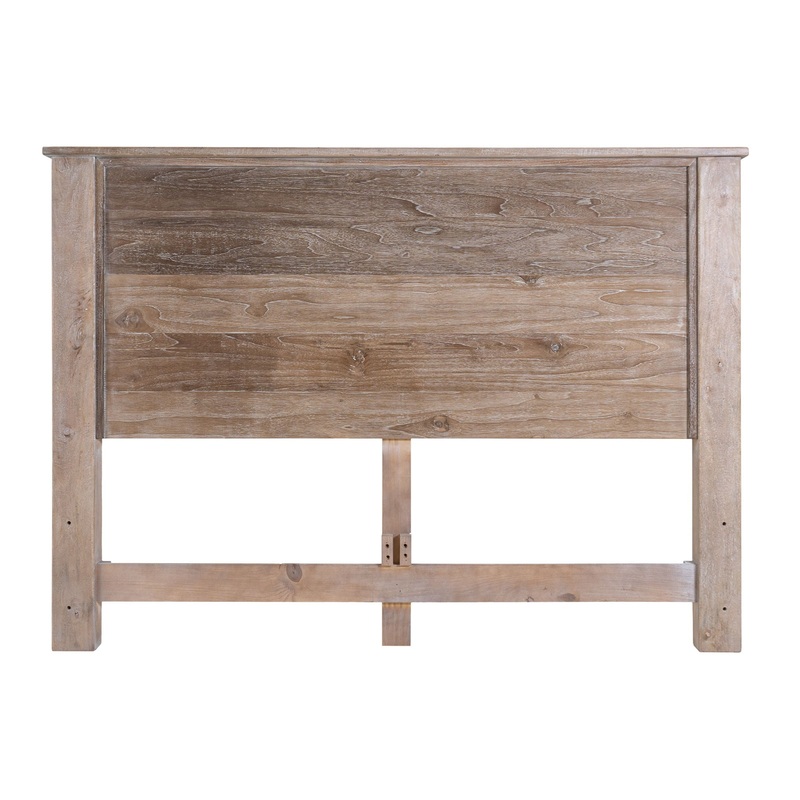 White Teak – Queen Headboard – Ivory White