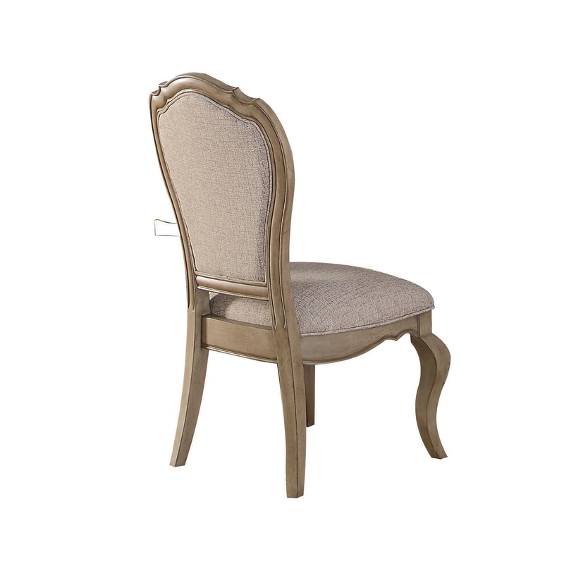 Chelmsford Beige Fabric & Antique Taupe Side Chair