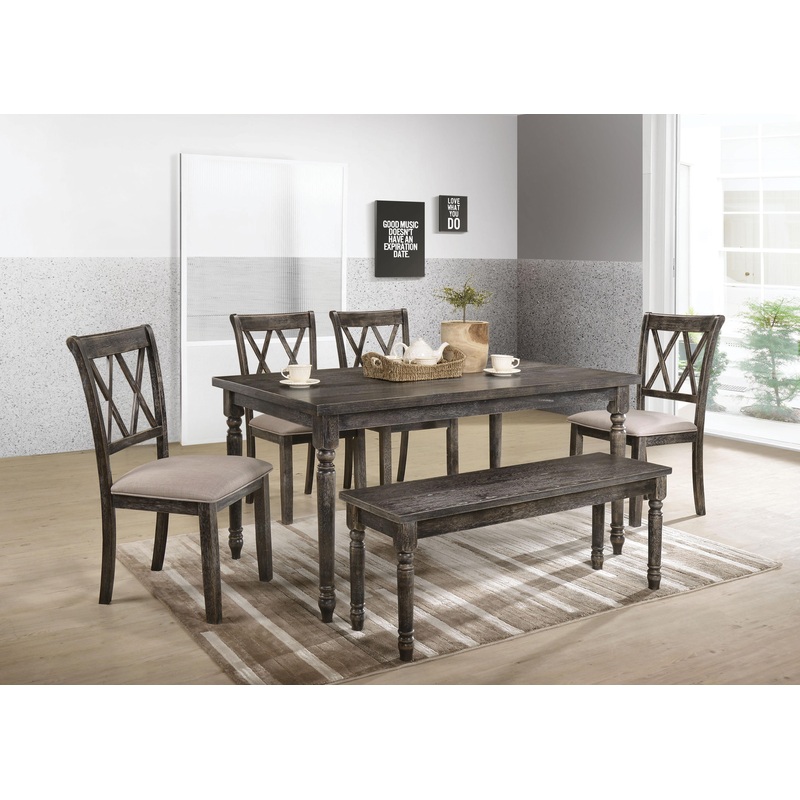 Claudia II Weathered Gray Dining Table