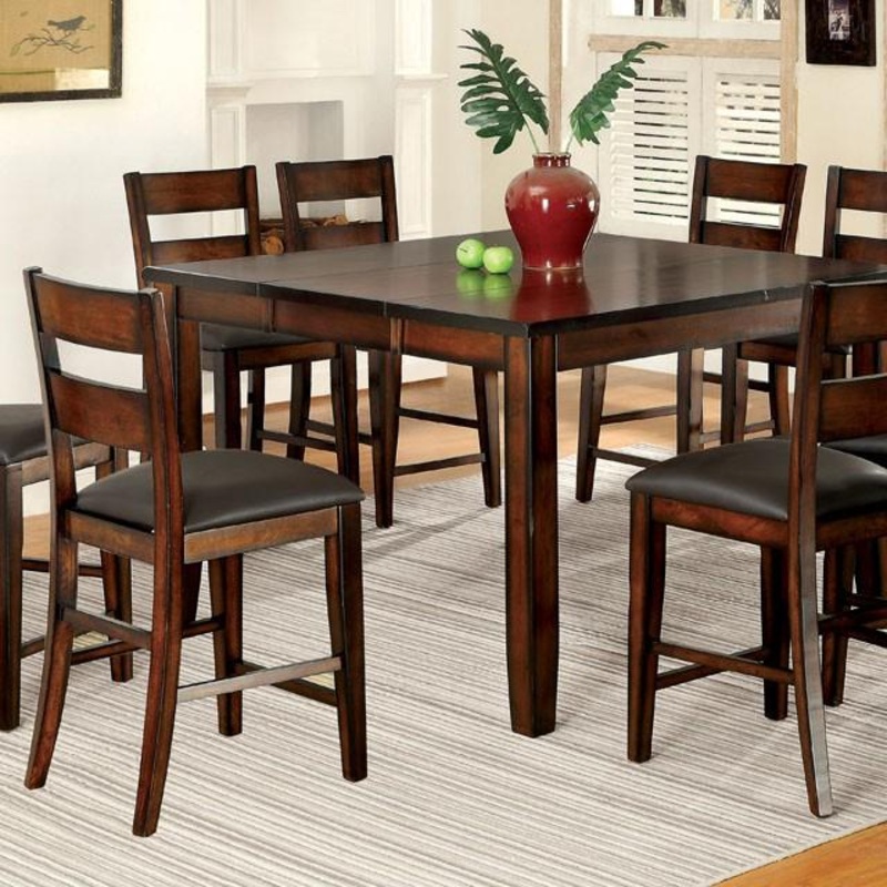 DICKINSON II Dark Cherry Counter Ht. Table w/ 18″ Leaf