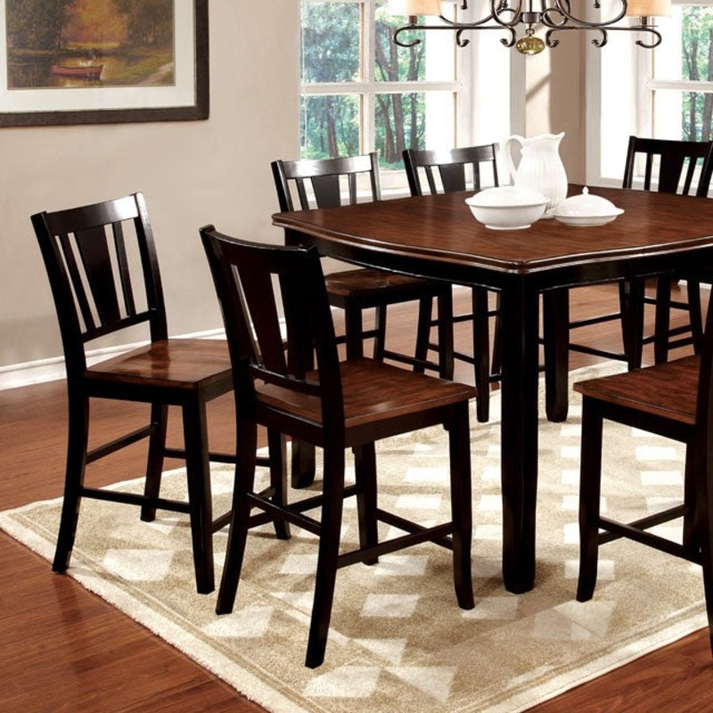 DOVER II Black/Cherry Counter Ht. Table w/ 16″ Leaf
