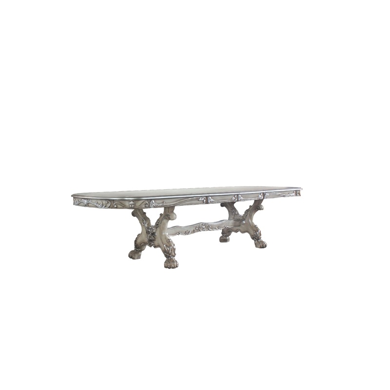 Dresden Vintage Bone White Dining Table (108″L)