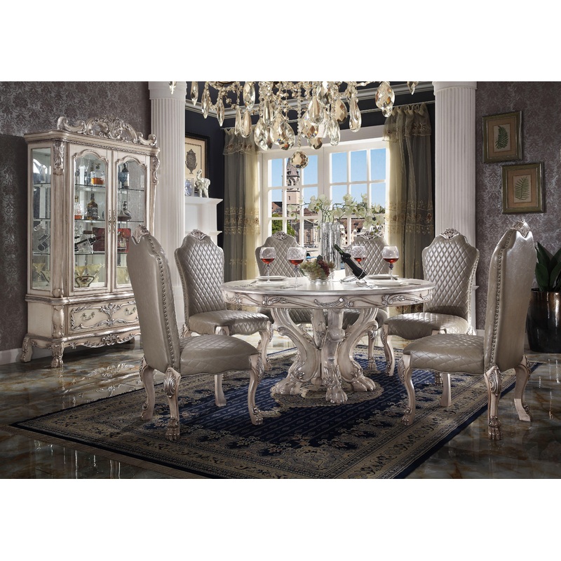 Dresden Vintage Bone White Dining Table (Round)