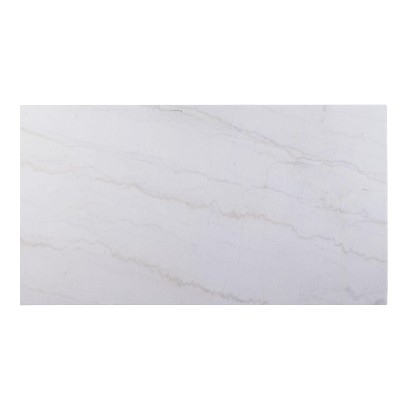 Gerardo White Marble & Weathered Espresso Dining Table