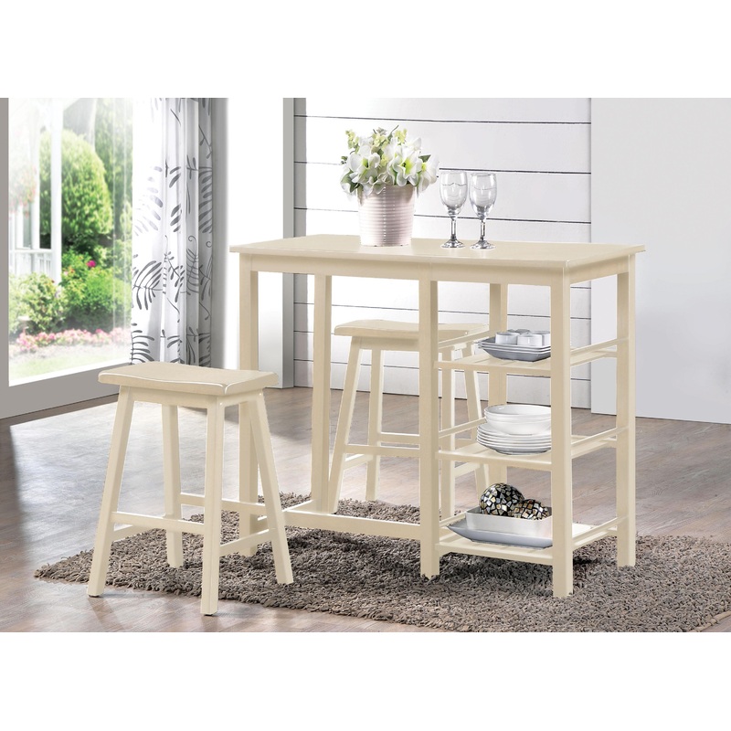Nyssa Buttermilk Counter Height Set (3Pc Pk)