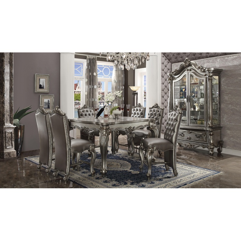 Versailles Antique Platinum Counter Height Table
