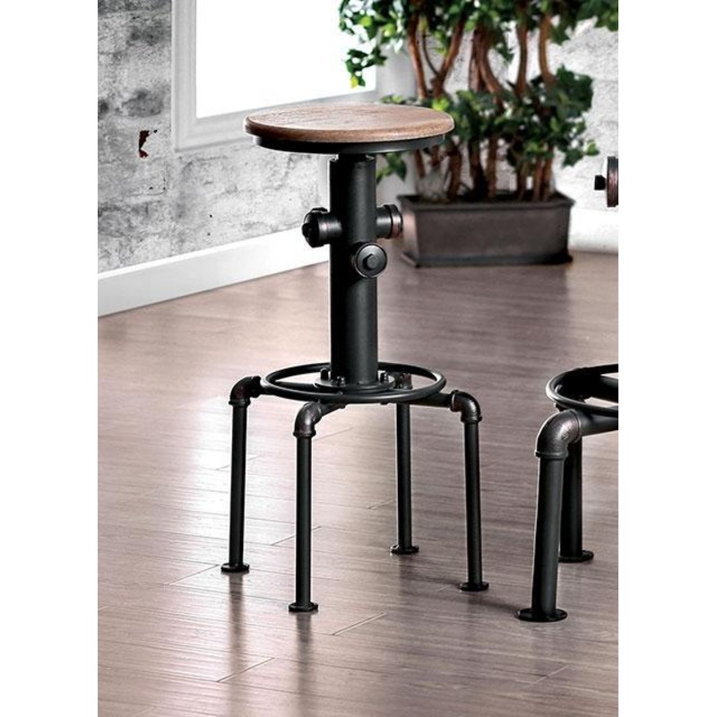Foskey Antique Black Bar Stool (2/CTN)