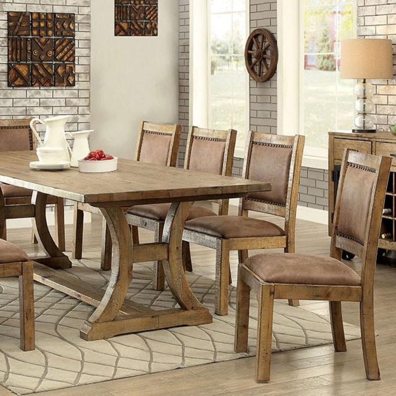 GIANNA Rustic Pine 96″ Dining Table