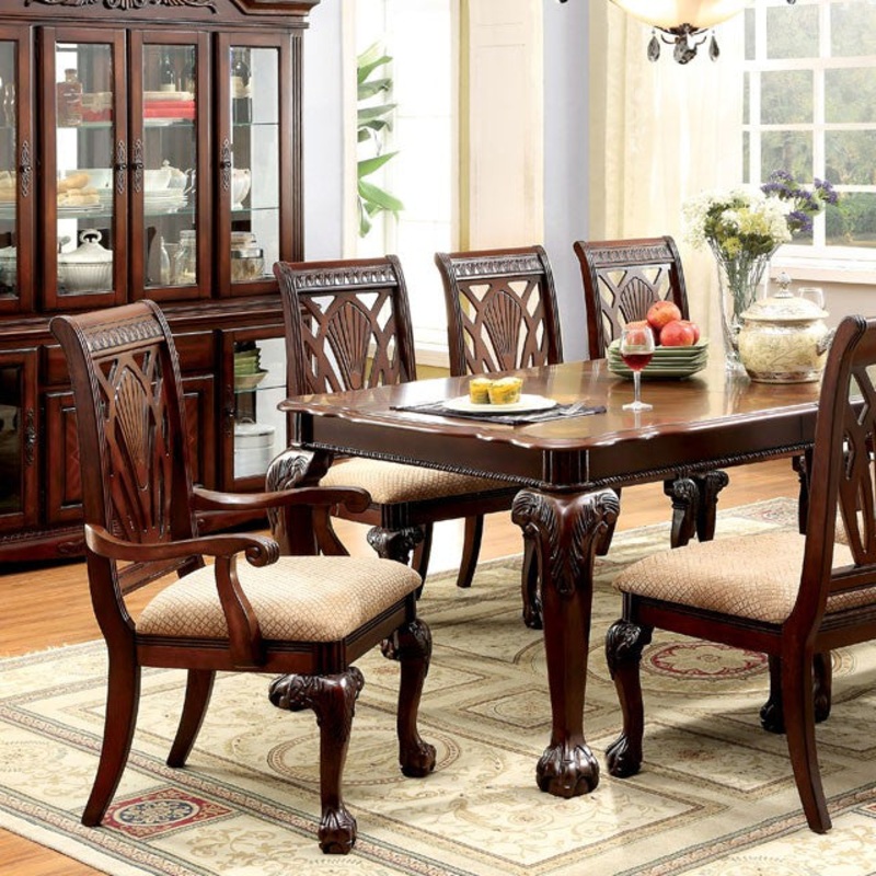 PETERSBURG I Cherry Dining Table w/ 1 X 18″ Leaf