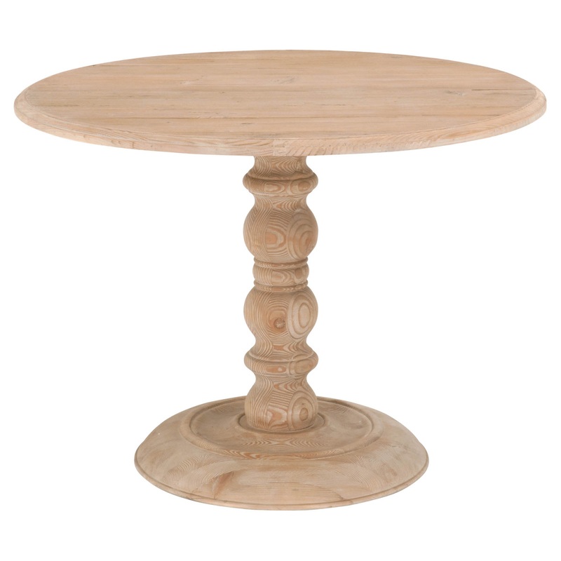 Chelsea 42″ Round Dining Table – Smoke Gray Pine