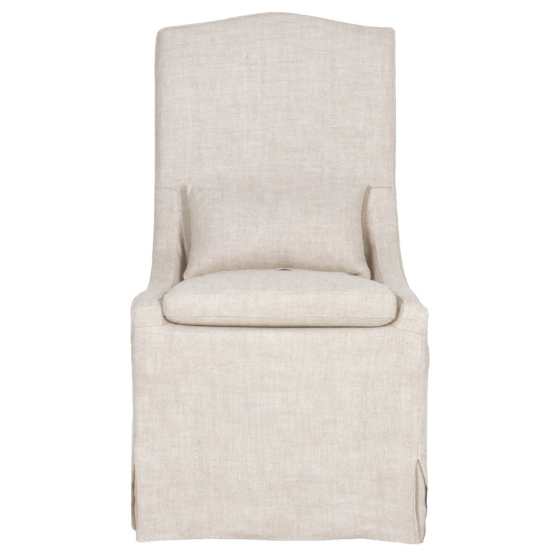 Colette Slipcover Dining Chair – Bisque French Linen
