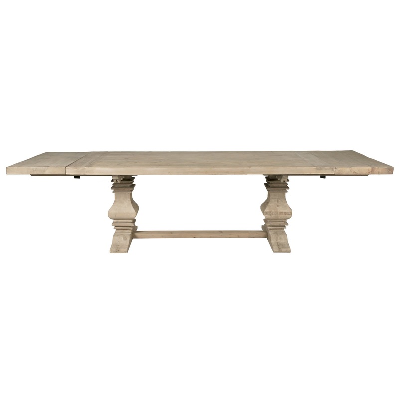 Monastery Extension Dining Table – Smoke Gray Pine