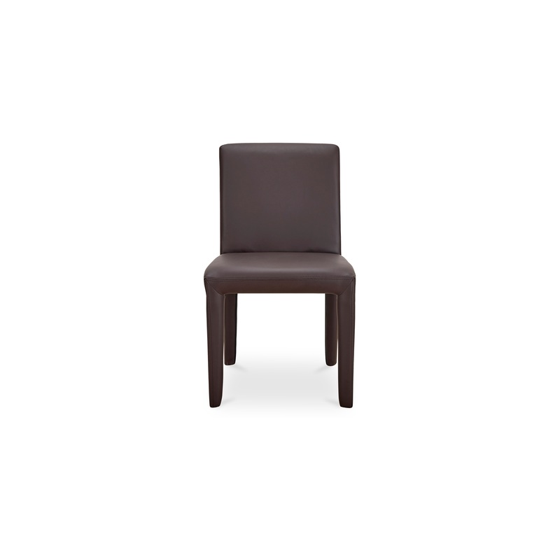 monte dining chair vegan leather- dark brown