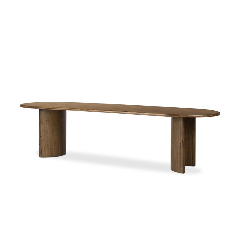 Paden Large Dining Table – Seasoned Brown Acacia