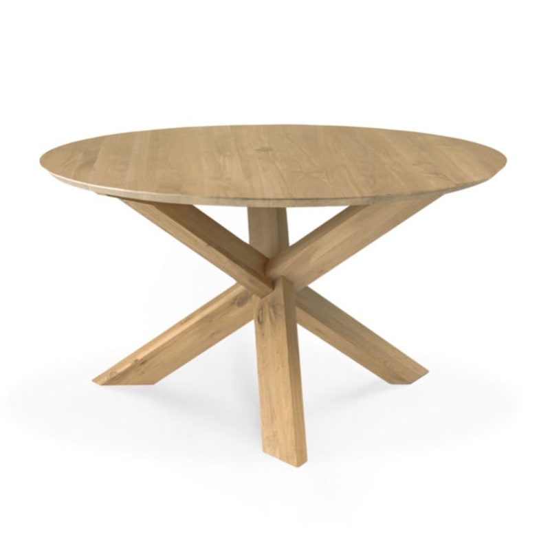 Circle dining table,53.5″ – Oak