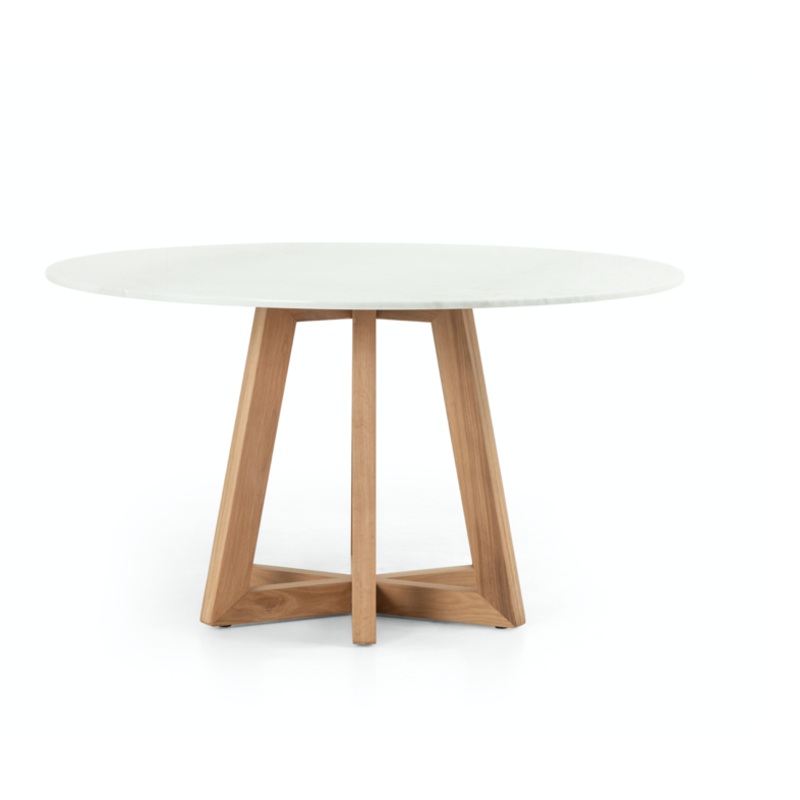 Creston Dining Table 55″ – White Marble