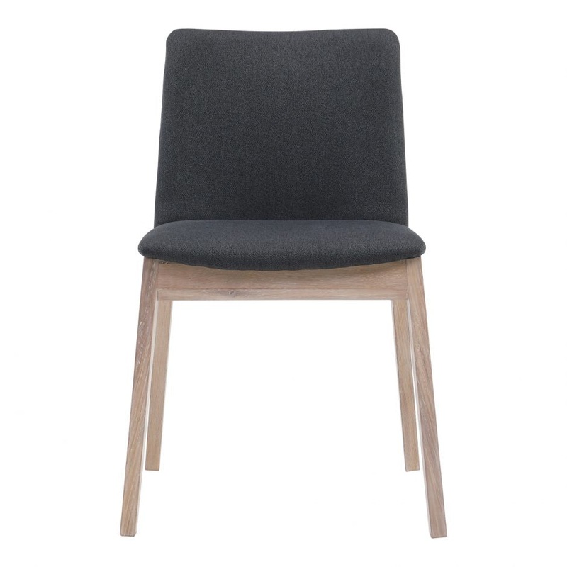 Deco Oak Dining Chair Dark Grey