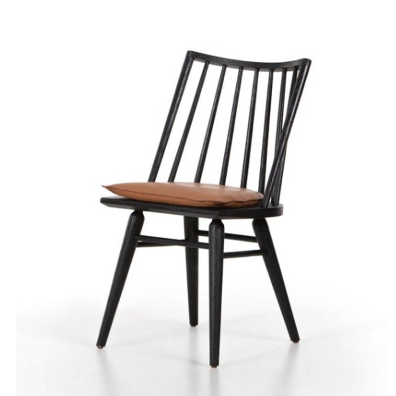 Lewis Windsor Chair W Cs Whiskey-Black Oak