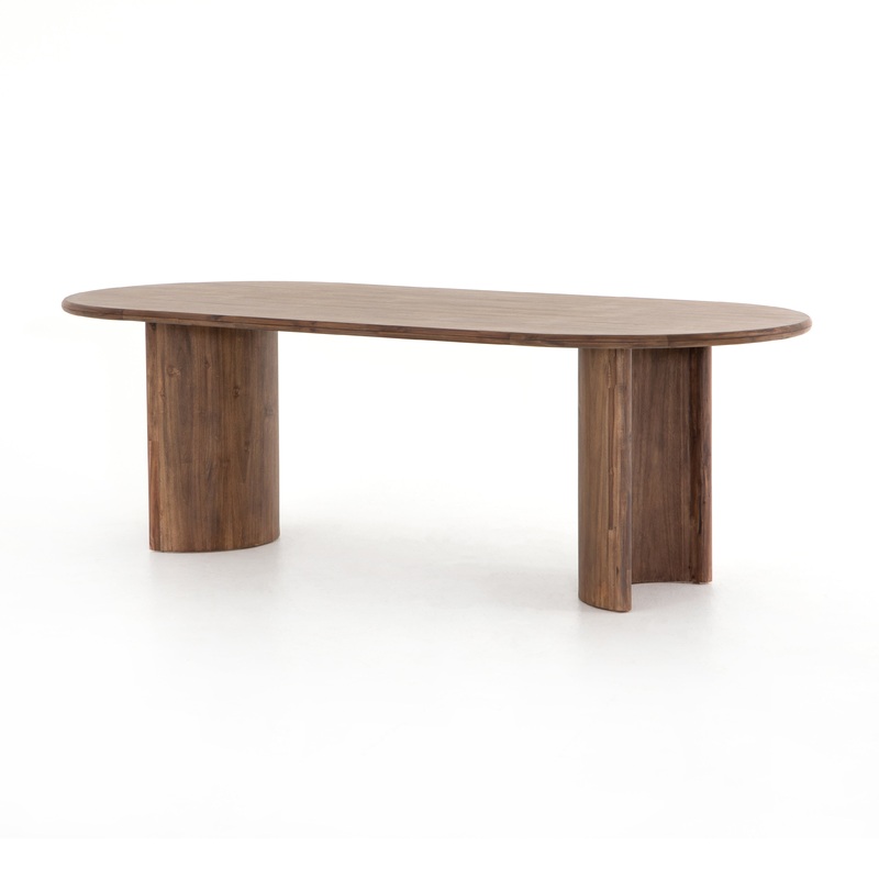 Paden Dining Table – Seasoned Brown Acacia