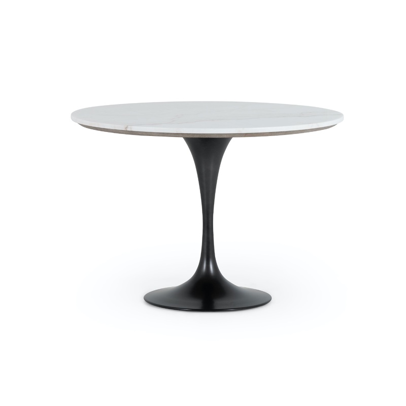 Powell Dining Table 42″ – White Marble