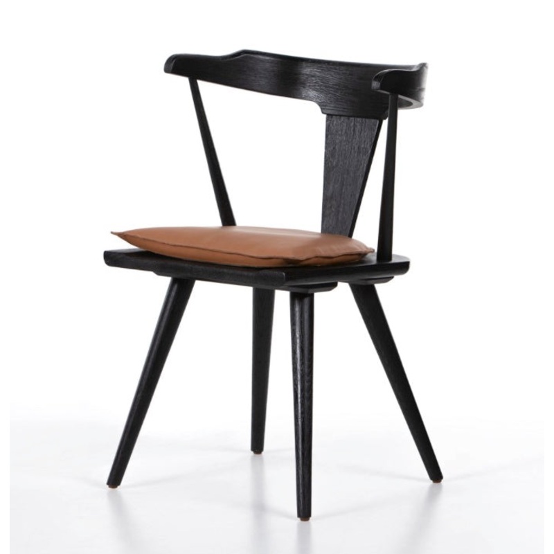 Ripley Dining Chair W Cs Whiskey-Black Oak