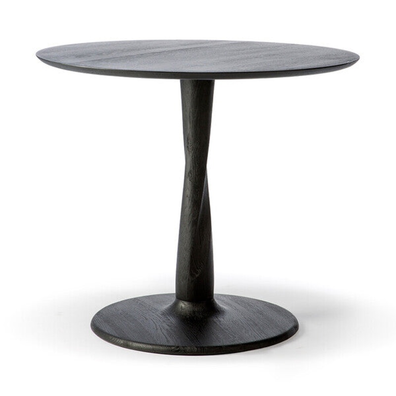 Torsion Dining Table,27.5″ – Black Oak