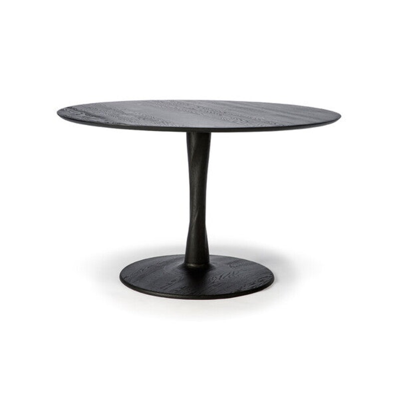 Torsion Dining Table, 50″ – Black Oak