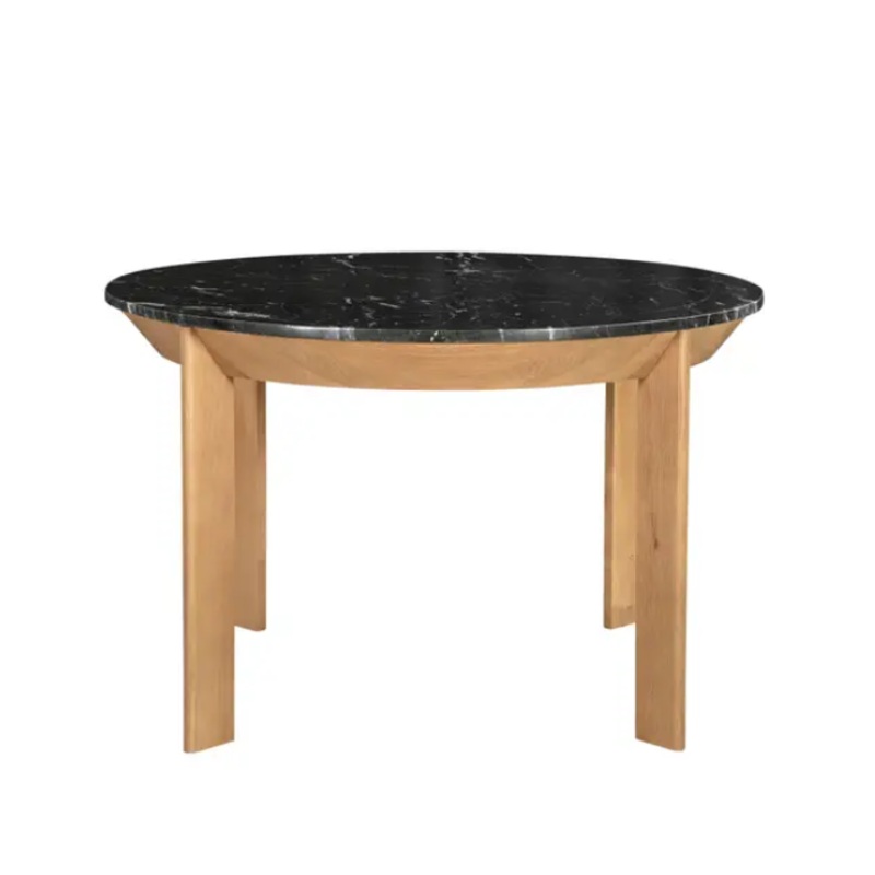 Angle Marble Dining Table – Round Black