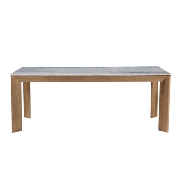 Angle Marble Dining Table White-Large