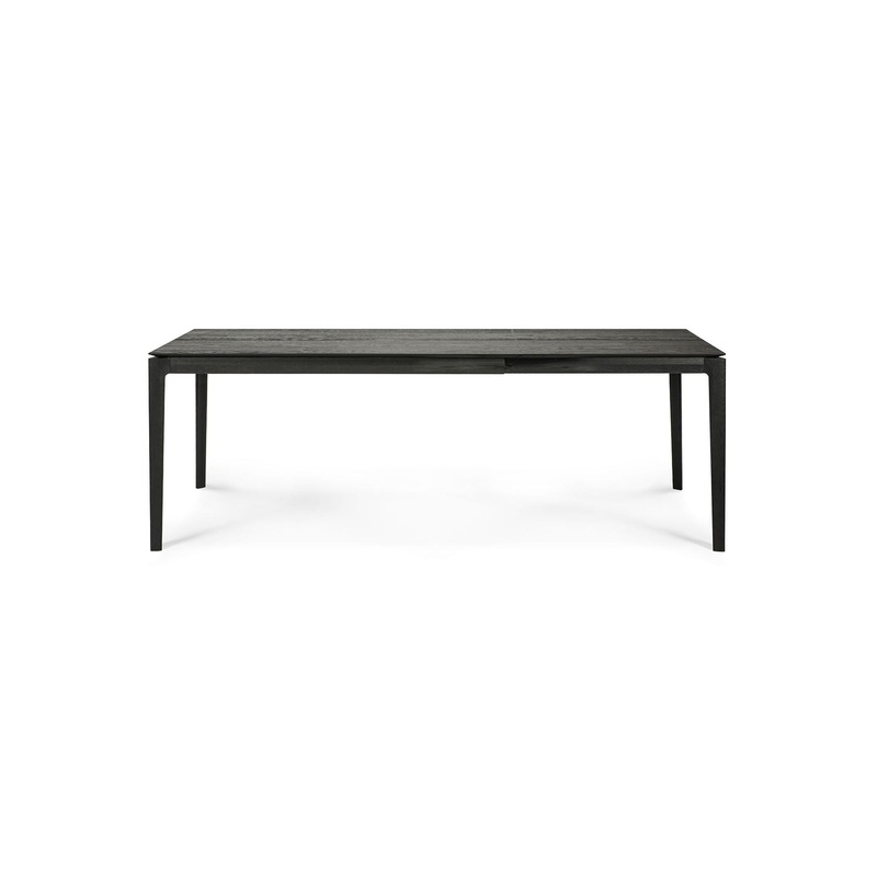 Bok Extendable Dining Table,55/86.5″ – Black Oak