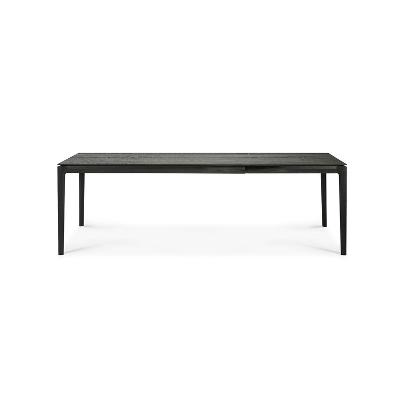 Bok Extendable Dining Table,63/94.5″ – Black Oak