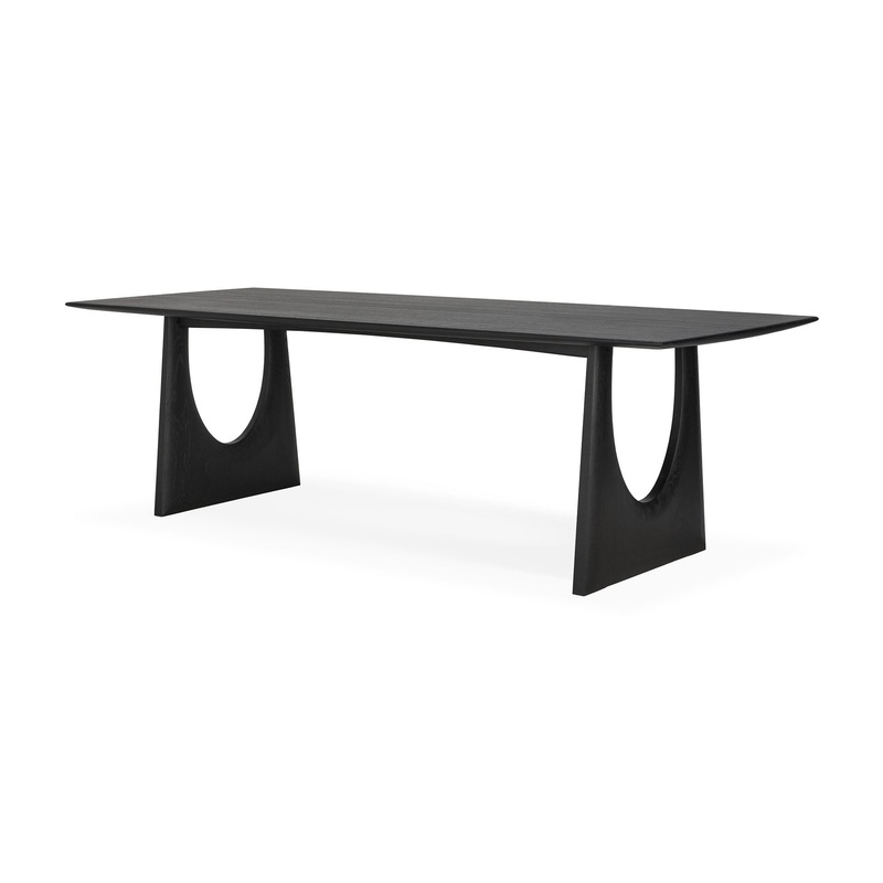 Geometric dining table – 98.5″ – Black Oak