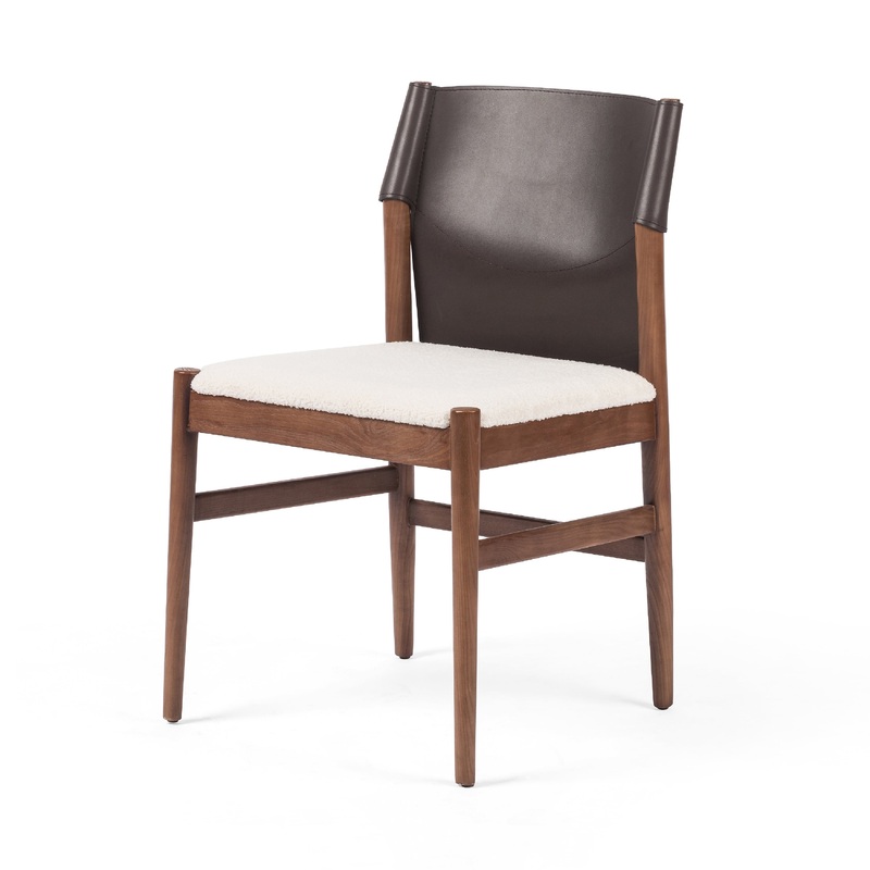 Lulu Armless Dining Chair – Espresso Leather