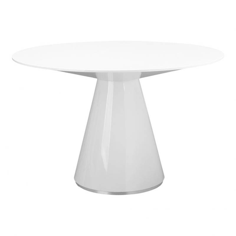 Otago Dining Table Round 54″- White