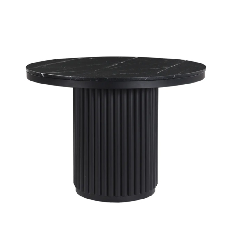 Tower Dining Table – Black Marble