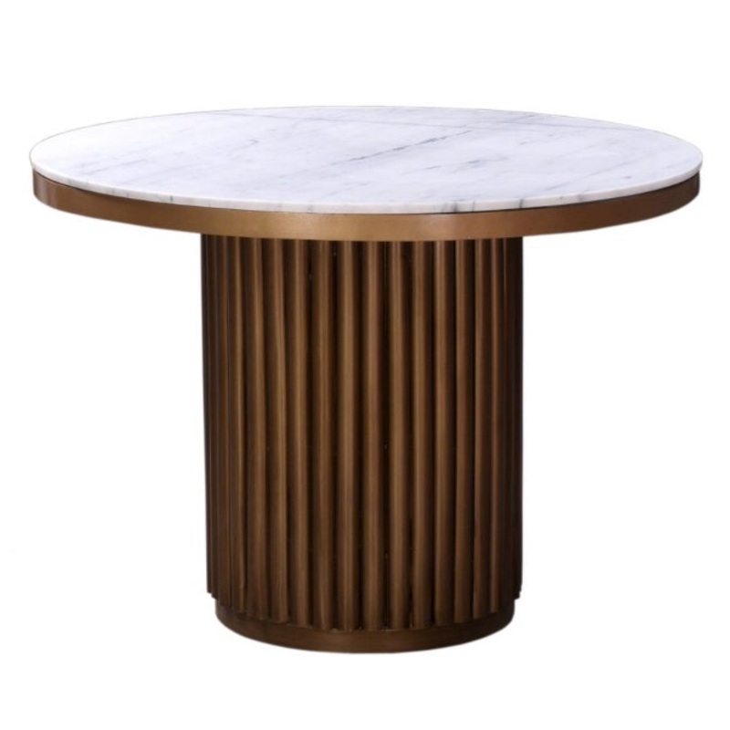 Tower Dining Table – White Marble