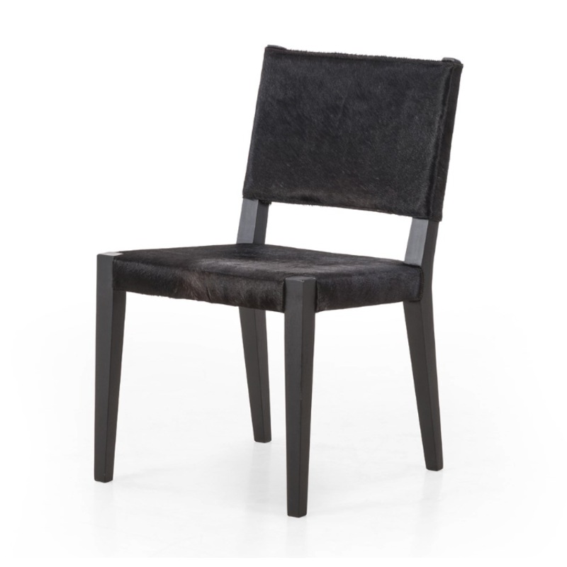 Villa Dining Chair-Black Hair On Hide