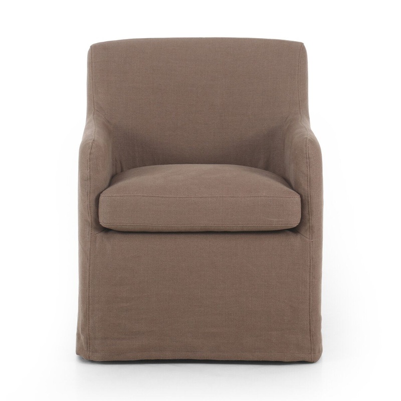 Westcott Slipcover Dining Chair – Brussels Mushroom