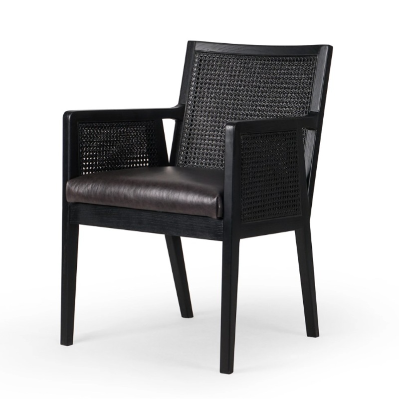 Antonia Cane Dining Armchair – Ebony Sonoma Black