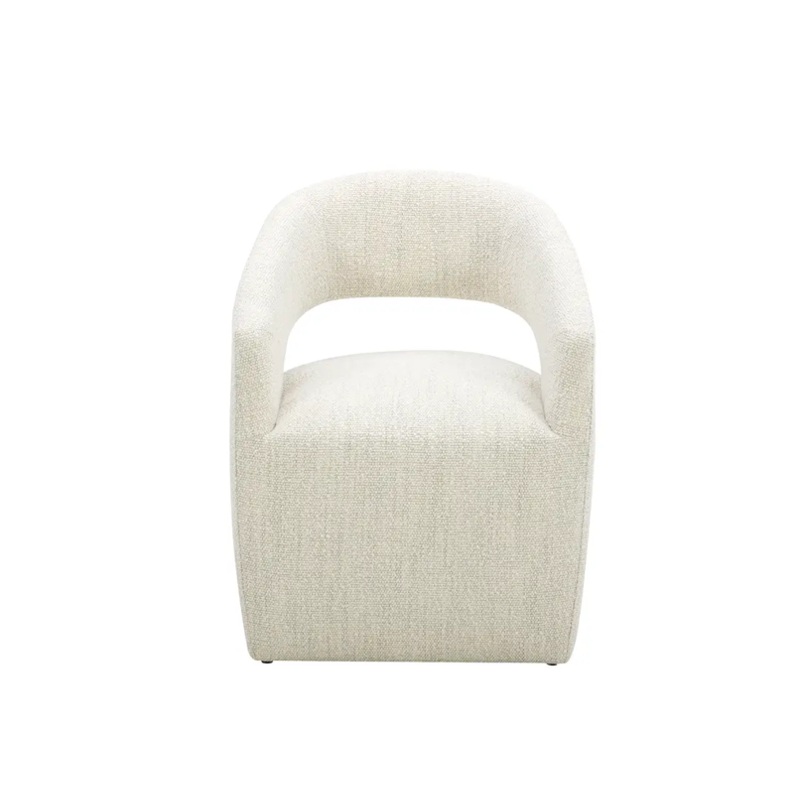 Barrow Rolling Dining Chair White Mist